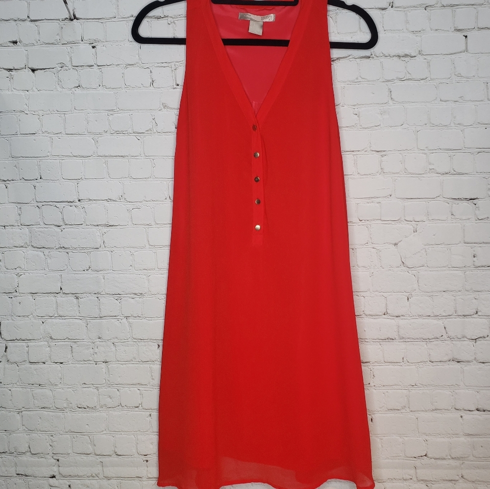 Love 21 Sleeveless Red Dress L